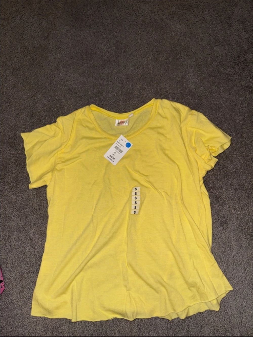 NWT! Lucy Short Sleeve Tee in Bright Yellow